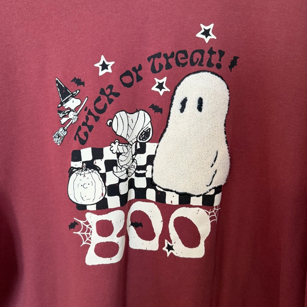 Maurice’s Women's Snoopy Halloween Graphic Sweater - Maroon Size XL - Picture 2 of 4